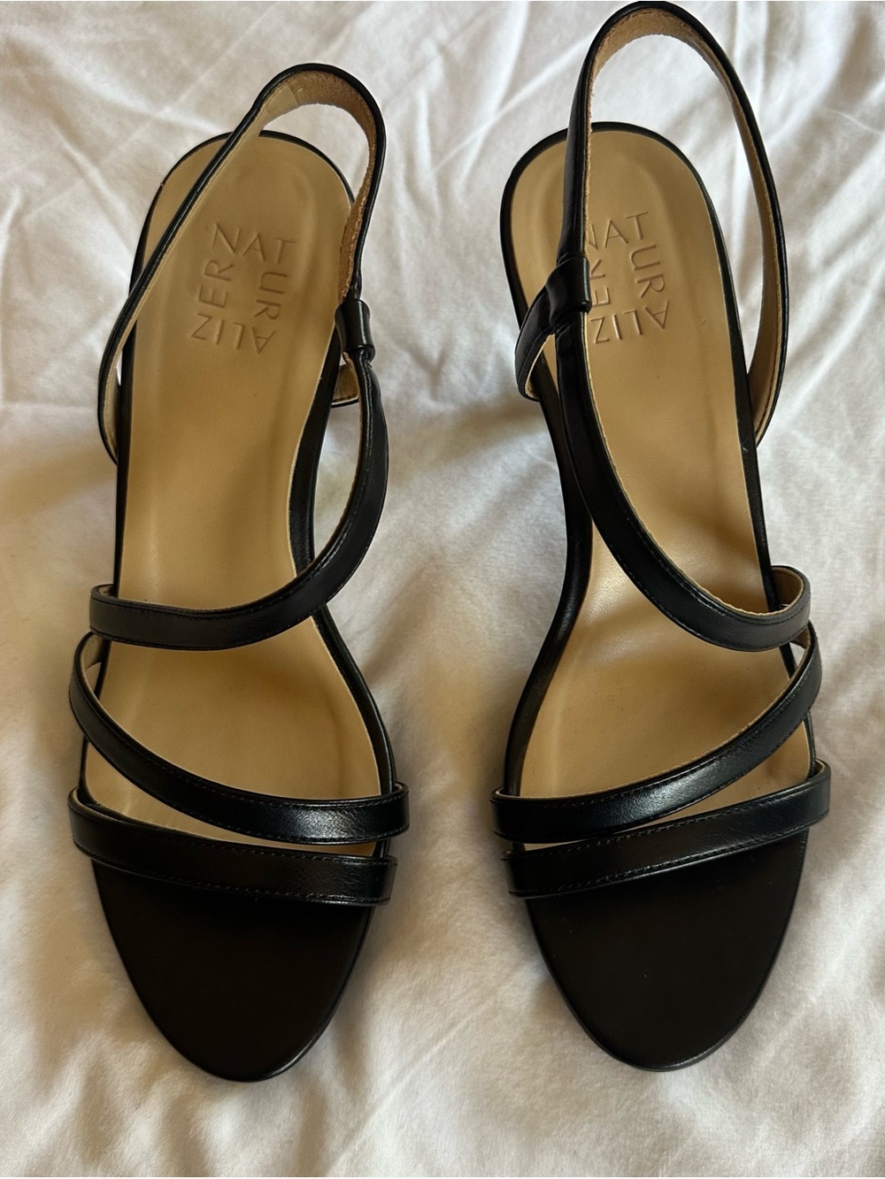 Naturalizer Brenta Black Strappy Women's Dress Sandals - Picture 4 of 11
